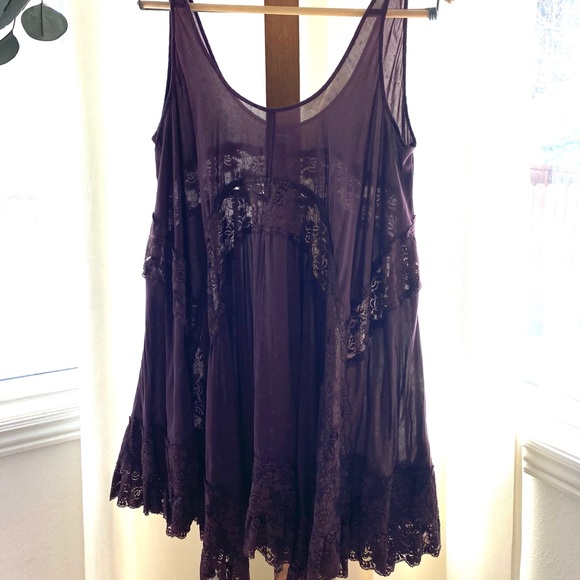 COPY - Plum Free People Intimately Trapeze Slip Dress - Picture 1 of 6